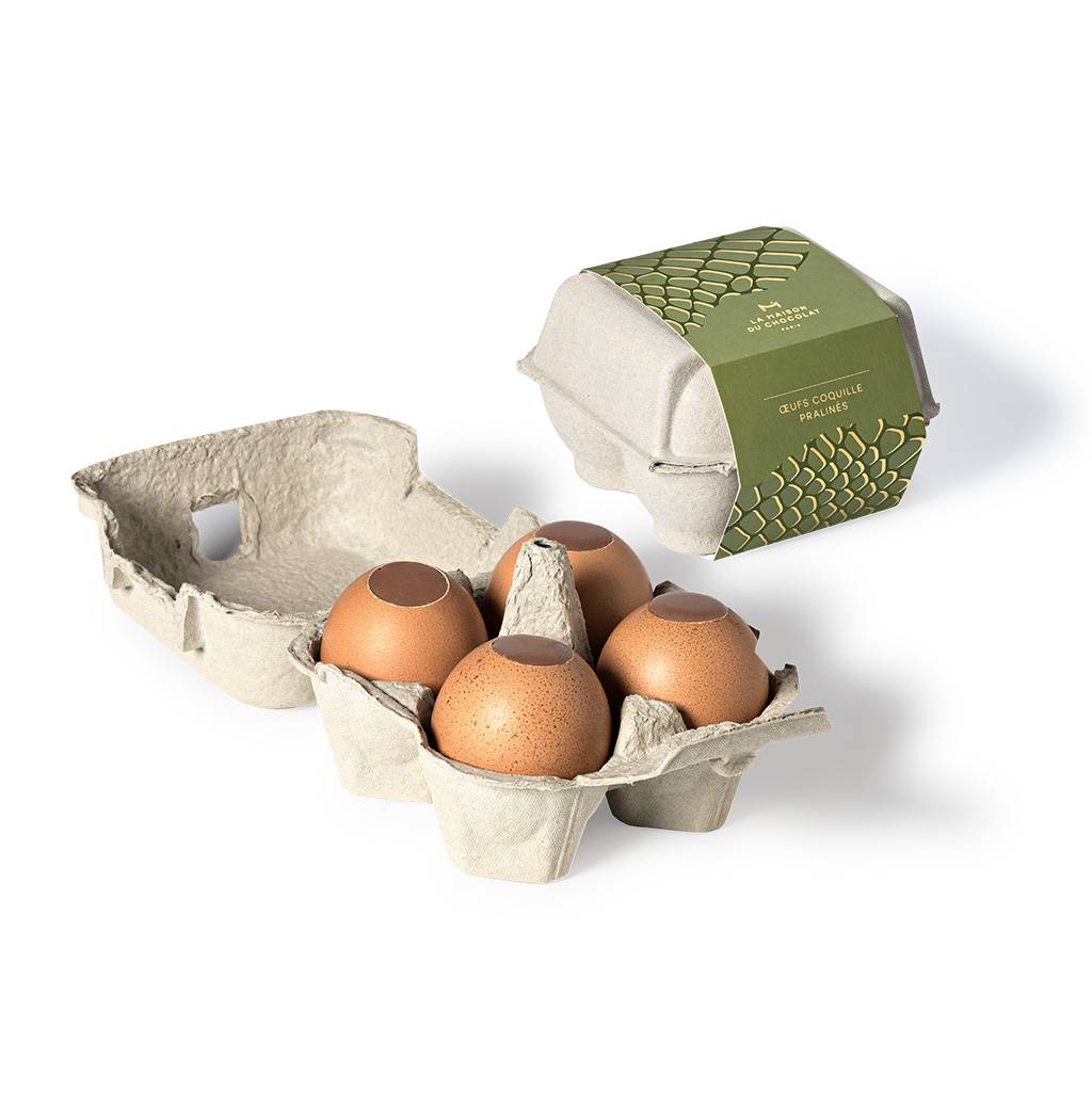 Box of 4 Praliné Easter Shell Eggs