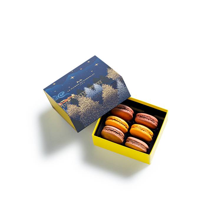 Christmas Macaron Gift Box 6 pieces