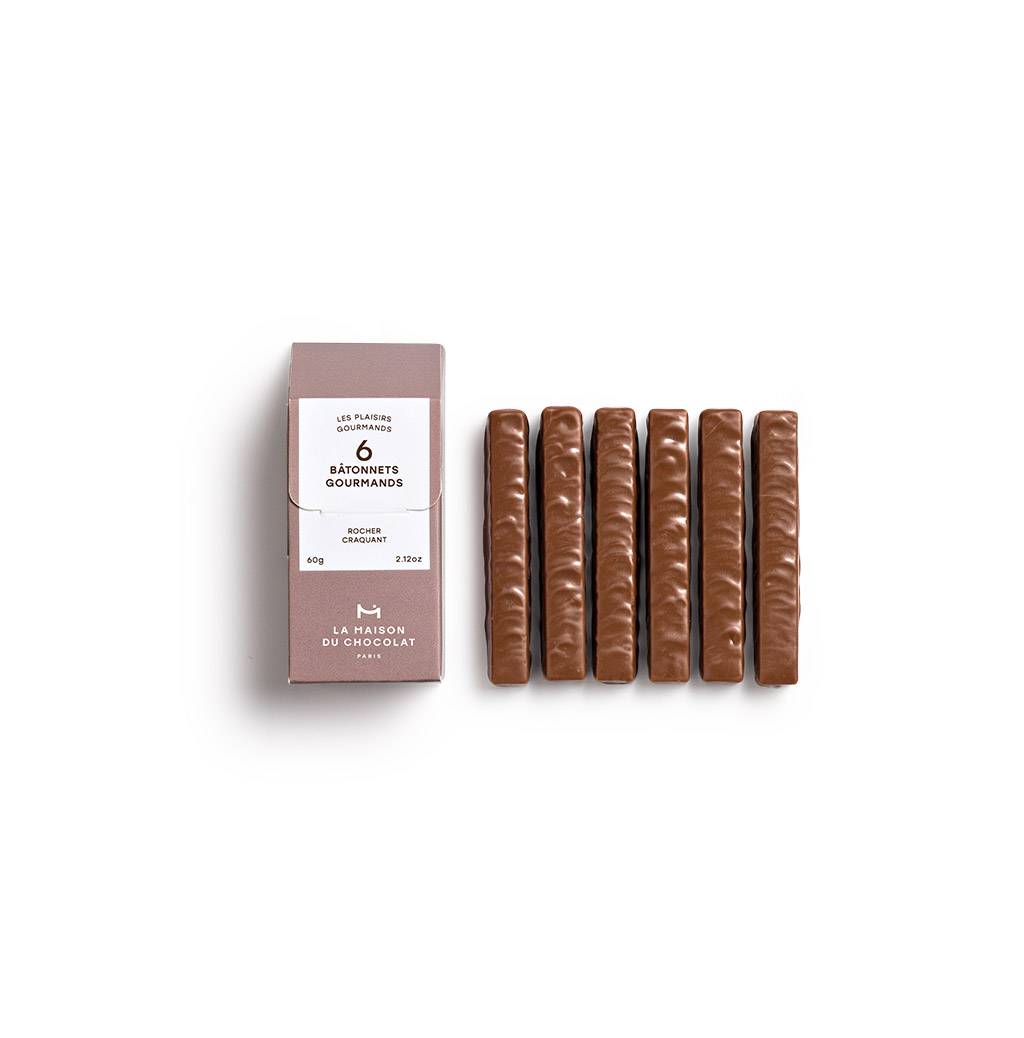 Sticks Gourmands Rocher Craquant 6 chocolates