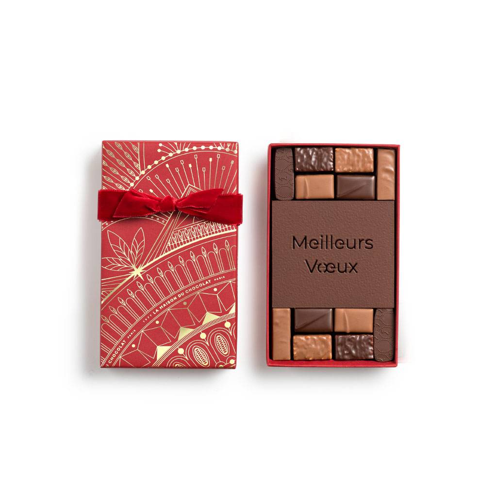 Meilleurs Vœux Chocolate Gift Box 12 Chocolates