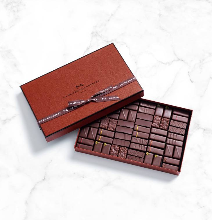 Coffret 60 chocolats noirs | La Maison du Chocolat | Boîte de chocolat à offrir | Chocolat de luxe | Idée cadeau gourmande