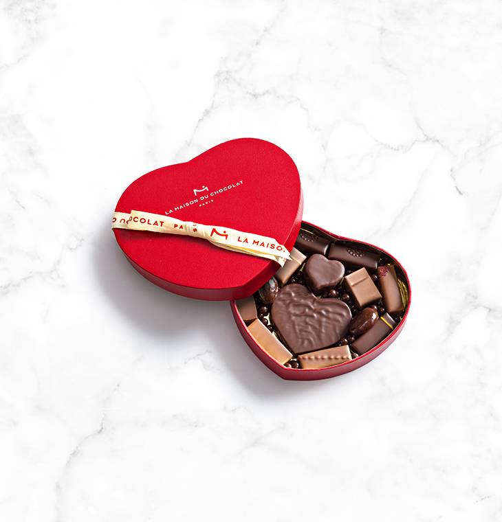 Coffret "Coeur" 14 chocolats | La Maison du Chocolat | Boîte de chocolat à offrir | Petit cadeau couple | Idée cadeau romantique