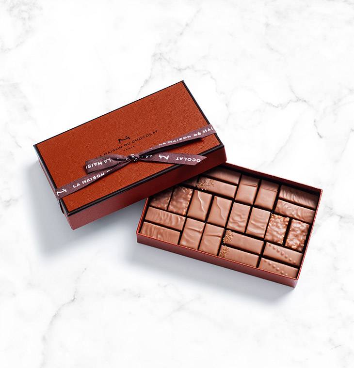 Coffret 24 chocolats au lait | La Maison du Chocolat | Boîte de chocolat au lait | Livraison de chocolat | Idée cadeau chocolat
