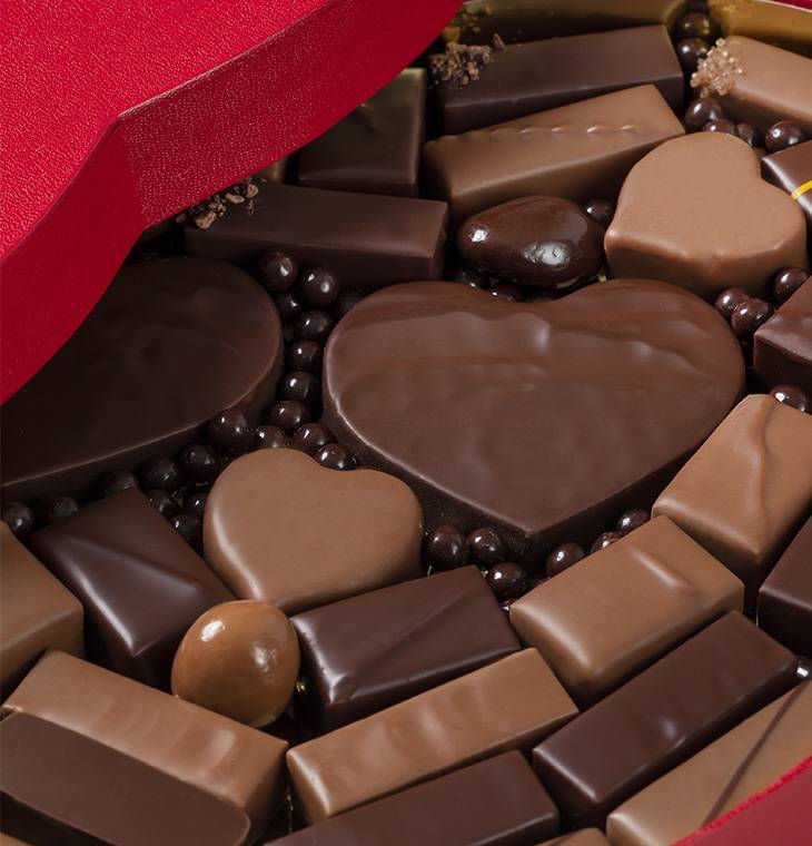 Chocolats saint-valentin - Boutique de chocolat D'lys couleurs