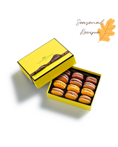 Amber Leaves Macaron Gift Box 12 Pieces - La Maison du Chocolat