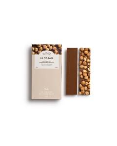 Tablette de Chocolat le Marrais sur fond blanc 
