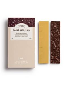 Saint-Germain Chocolate Bar on white background 