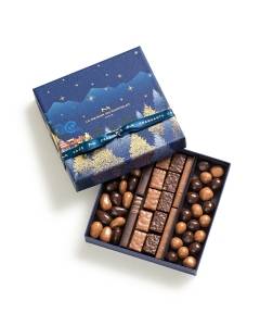 Coffret Craquant Vents de Noël 240g semi-ouvert sur un fond blanc