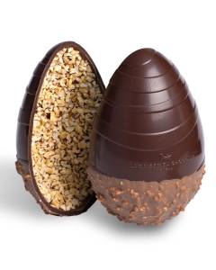 Our Easter chocolate collection carries a variety of delicious chocolate egg moldings in milk or dark chocolate filled with roasted hazelnut praline. 