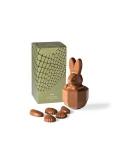 Lapin de P&acirc;ques Chocolat Lait sur un fond blanc