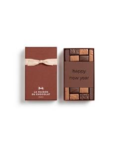 Happy New Year Gift Box on a white background