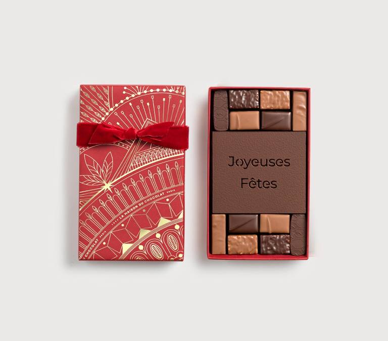 Coffret Joyeuses Fêtes 12 Chocolats