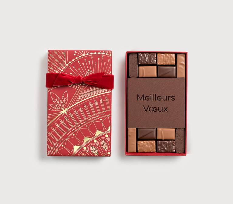 Coffret Meilleurs Vœux 12 Chocolats