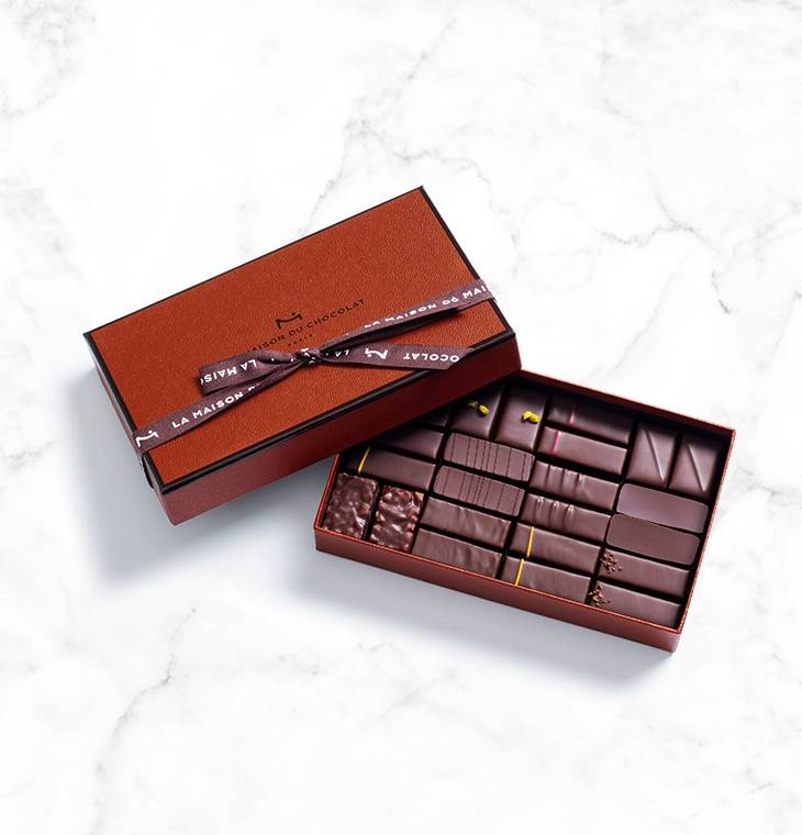 La Maison Du Chocolat Premium Dark And Milk Chocolate Coffret Maison Gift  Box - 24pcs Gourmet French Chocolate
