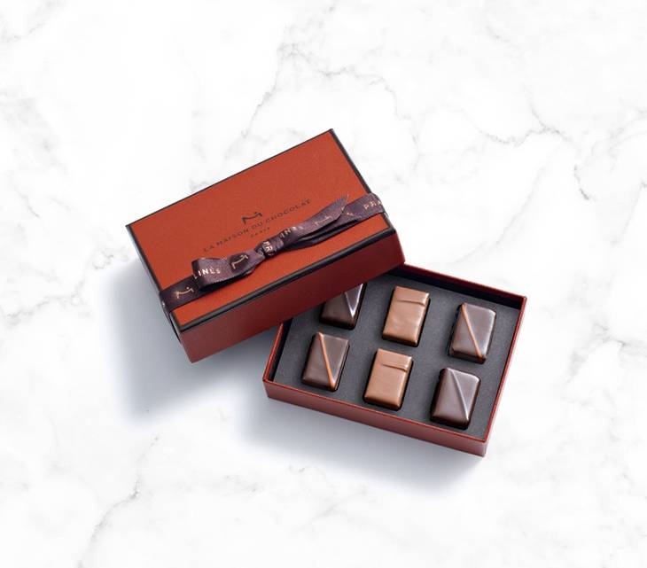 プラリネ 6粒入の中身の写真