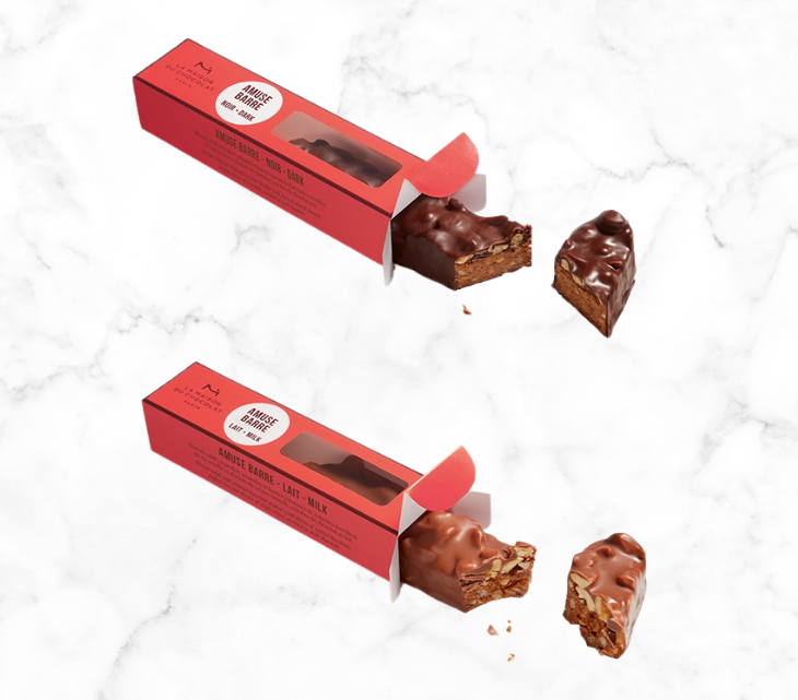 Almond-hazelnut praliné snack bars