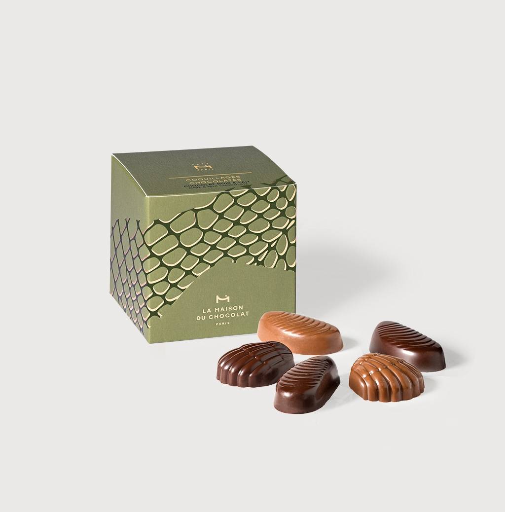 Dark & Milk Chocolate Easter Treats Case on a grey backgroung