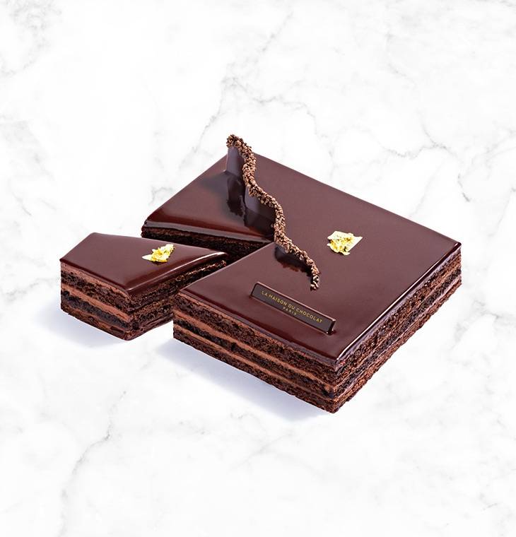 Délice Entremet Medium on a marble background