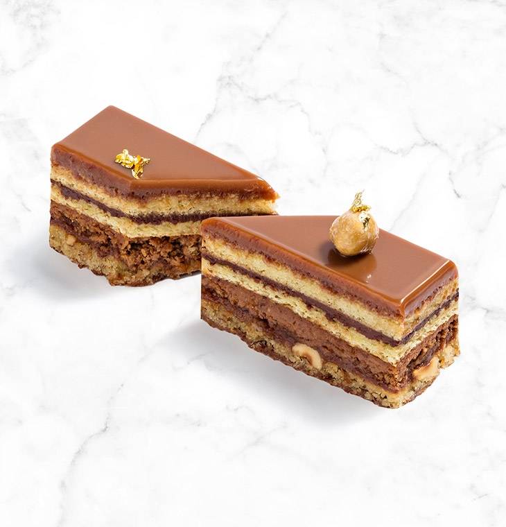Caramel Hazelnut Mousse Cake NYC - La Maison du Chocolat