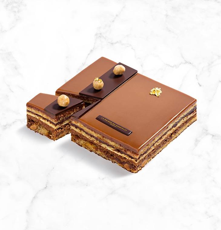 Caramel Hazelnut Mousse Cake NYC - La Maison du Chocolat