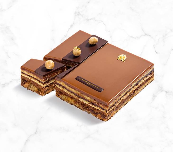 Caramel Hazelnut Mousse Cake NYC - La Maison du Chocolat