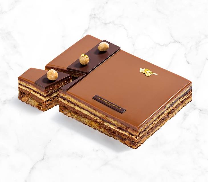 Caramel Hazelnut Mousse Cake NYC - La Maison du Chocolat
