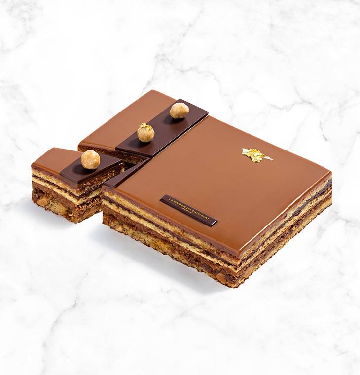 Caramel Hazelnut Mousse Cake NYC - La Maison du Chocolat
