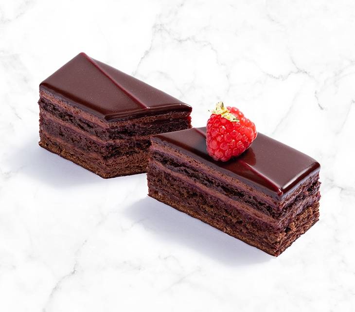 Dark Chocolate Raspberry Mousse Cake NYC - La Maison du Chocolat