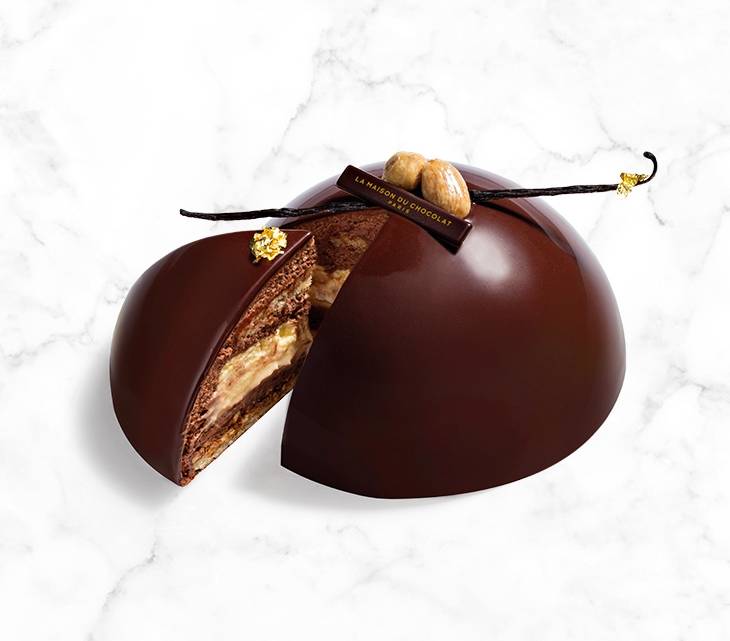 Crème Brûlée Mousse Cake NYC - La Maison du Chocolat