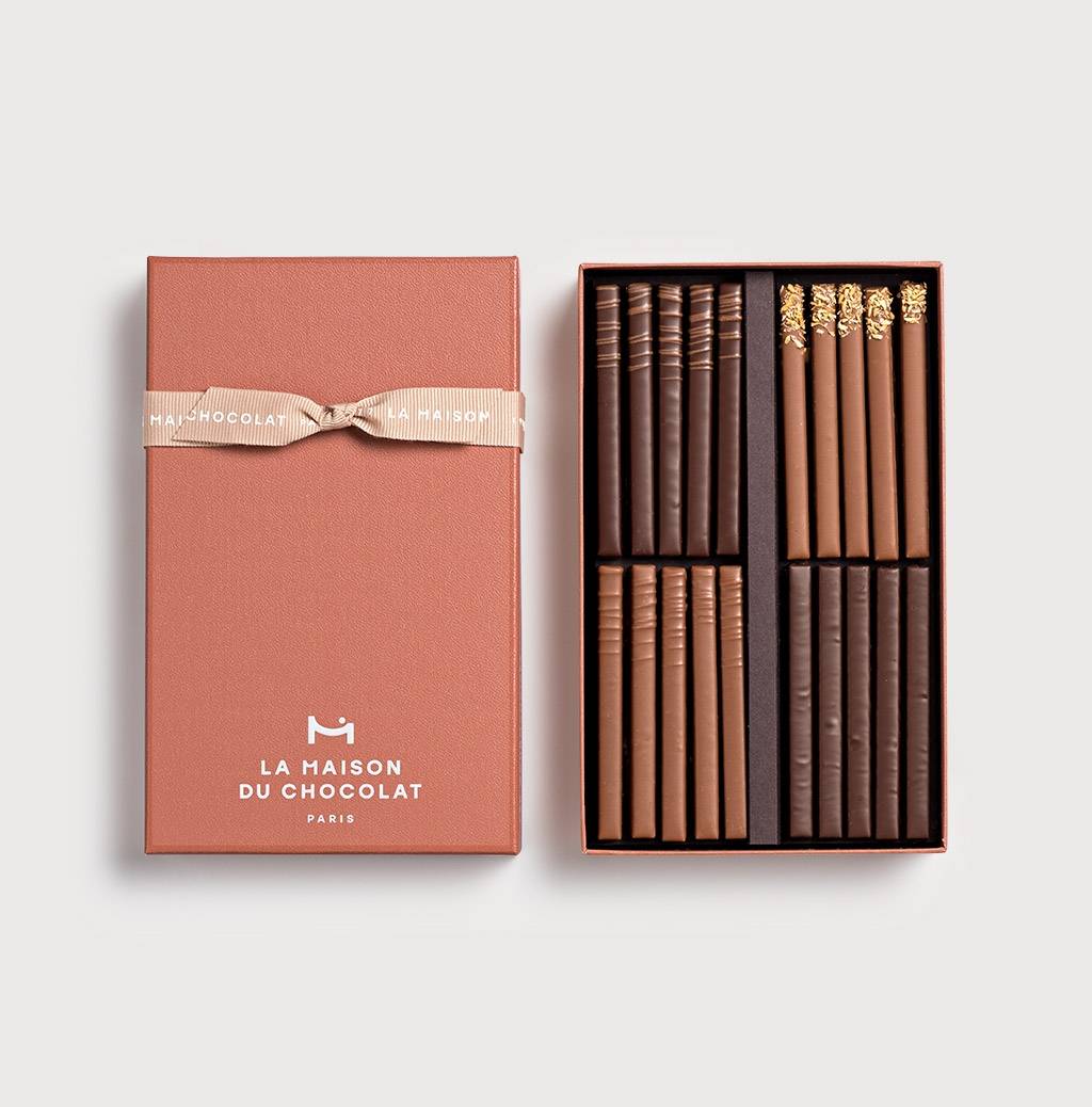 Twigs Gift Box 20 chocolates on grey background