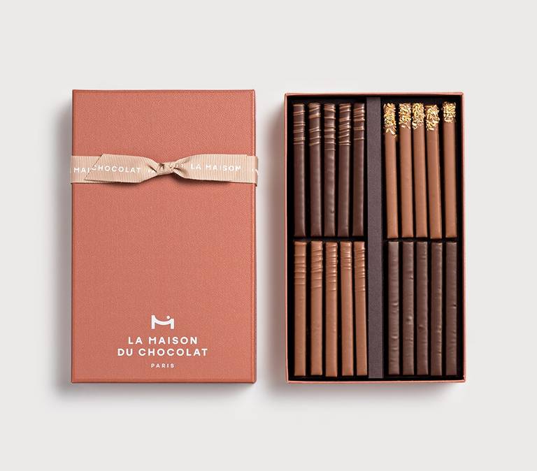 Twigs Gift Box 20 chocolates on grey background