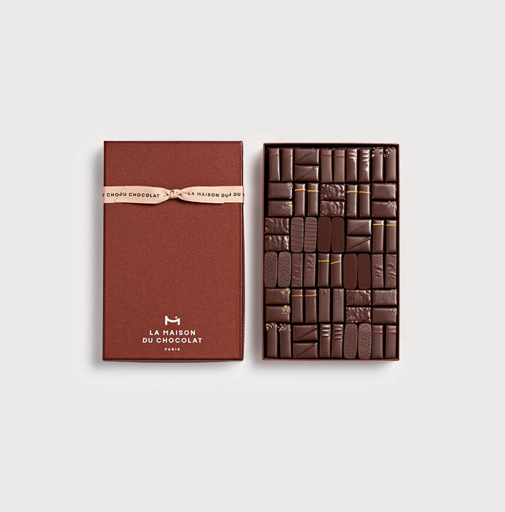 Maison Gift Box 60 chocolates on grey background