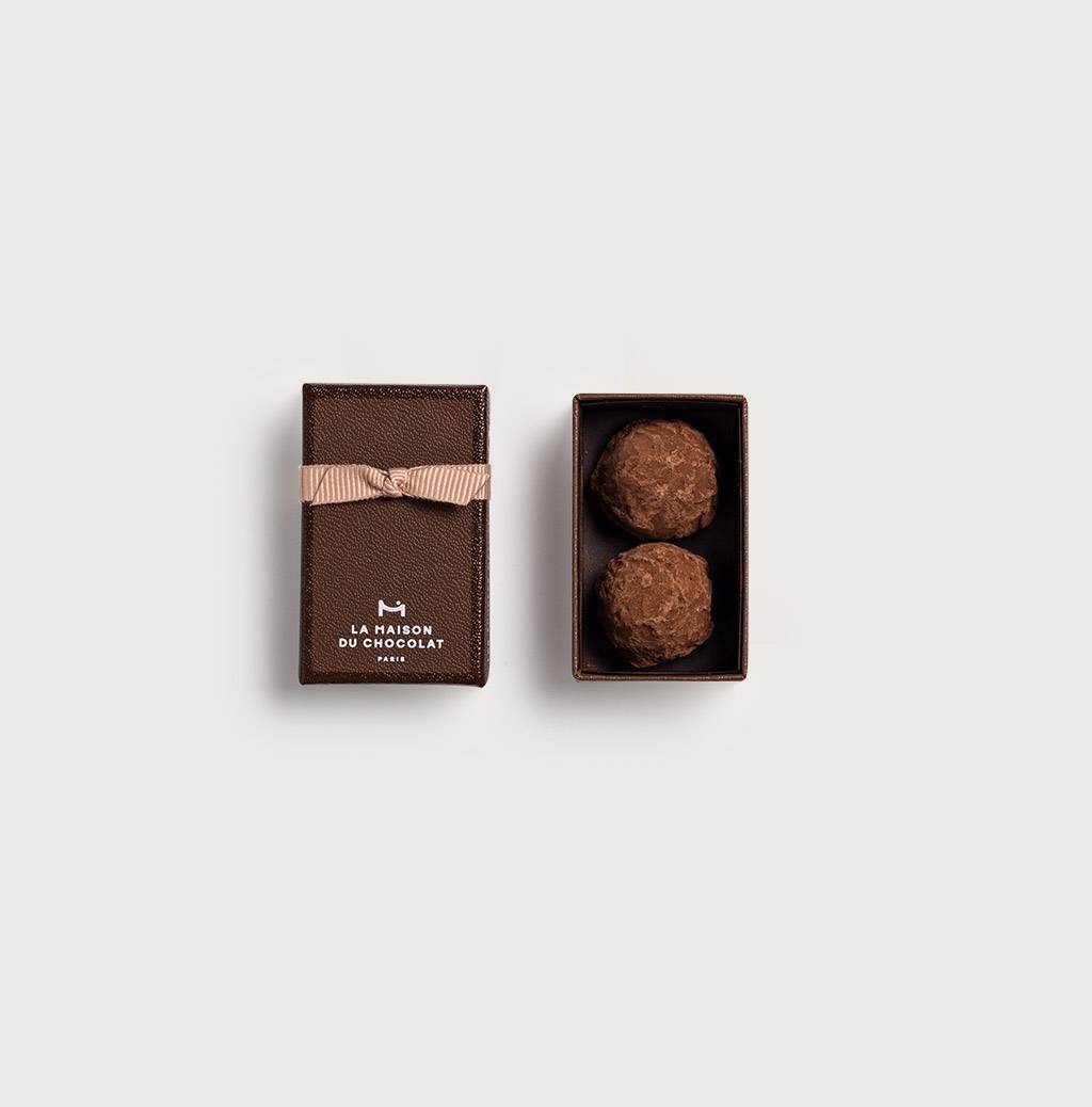 Coffret Truffes Natures 13g sur fond gris