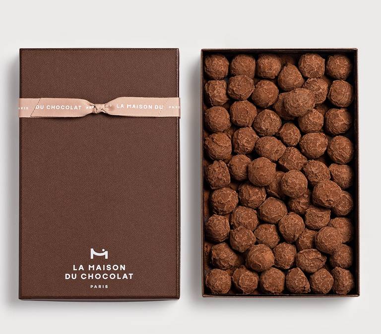 Plain Truffles Gift Box 400g on gray background