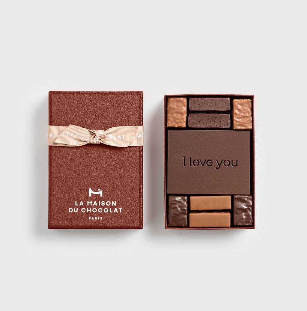 I Love You Gift Box on a gray background