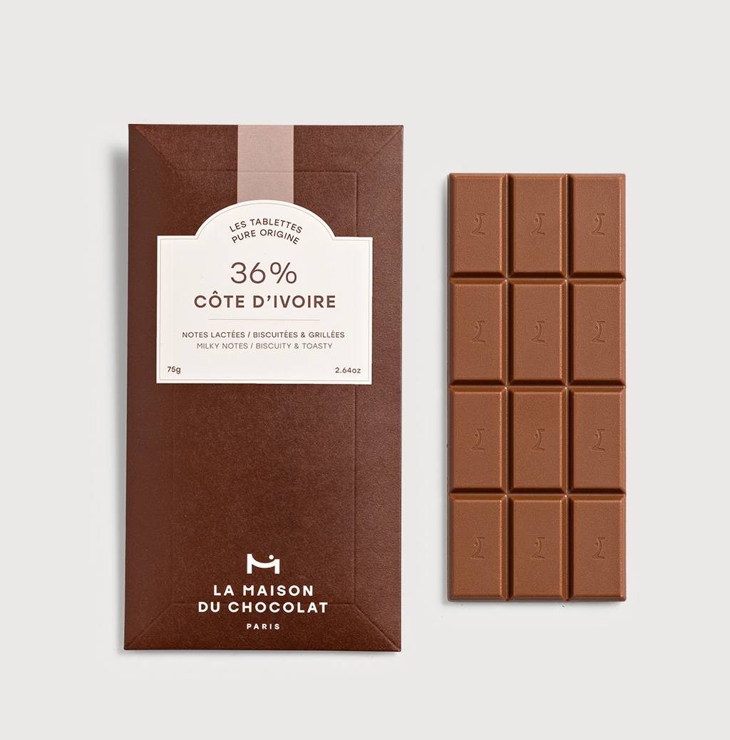 Tablette\u0020de\u0020chocolat\u0020Lait\u0020C\u00F4te\u0020d\u0027Ivoire\u002036\u0025