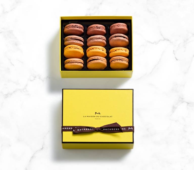 Chocolate Macaron Gift Box 12 Pieces - La Maison du Chocolat