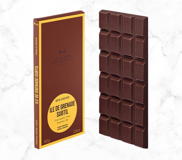Ile de Grenade Subtil 65% Dark Chocolate Bar - La Maison du Chocolat