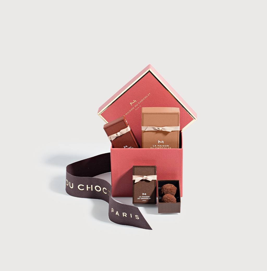 Montaigne Signature Gift Box on a gray background