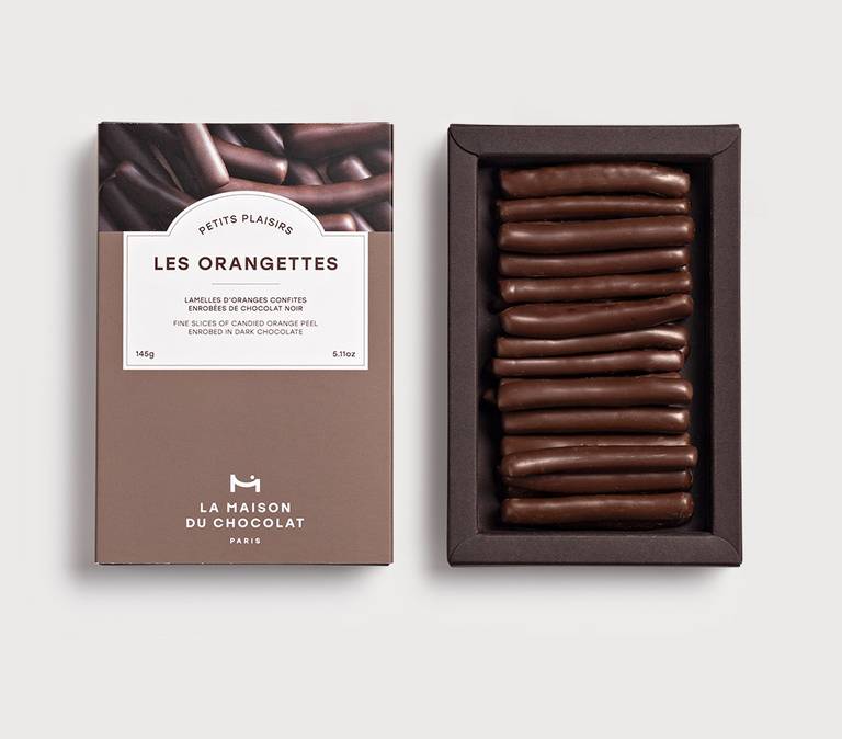 Etui Orangettes 38 pièces sur fond gris