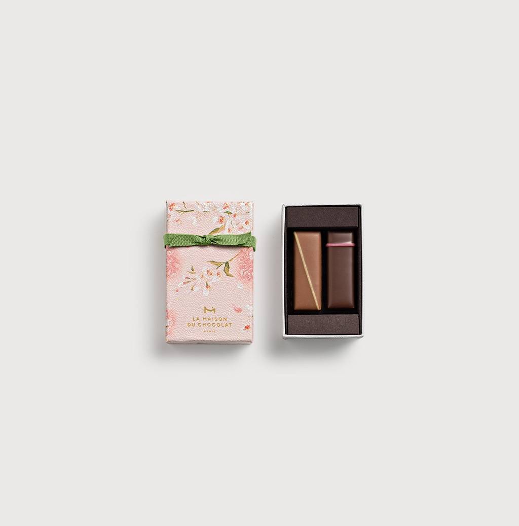 Cherry Blossom 2pcs in grey background