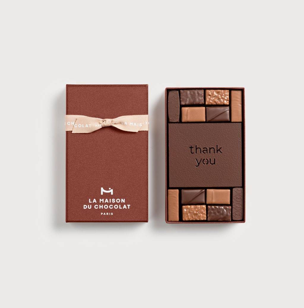 Thank You Gift Box on a gray background