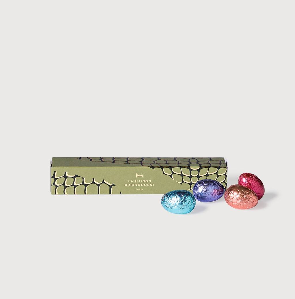 Easter Egg Treats Tube on a gray background