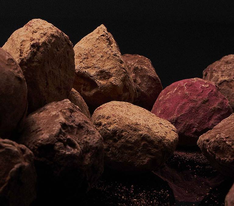 Elegant presentation of truffles
