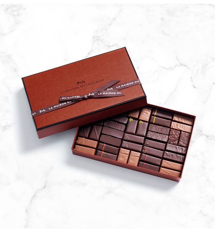 クールな価格でホットなピック Box Gift Chocolate Milk and Dark 40pcs Chocolat du Maison La - 菓子