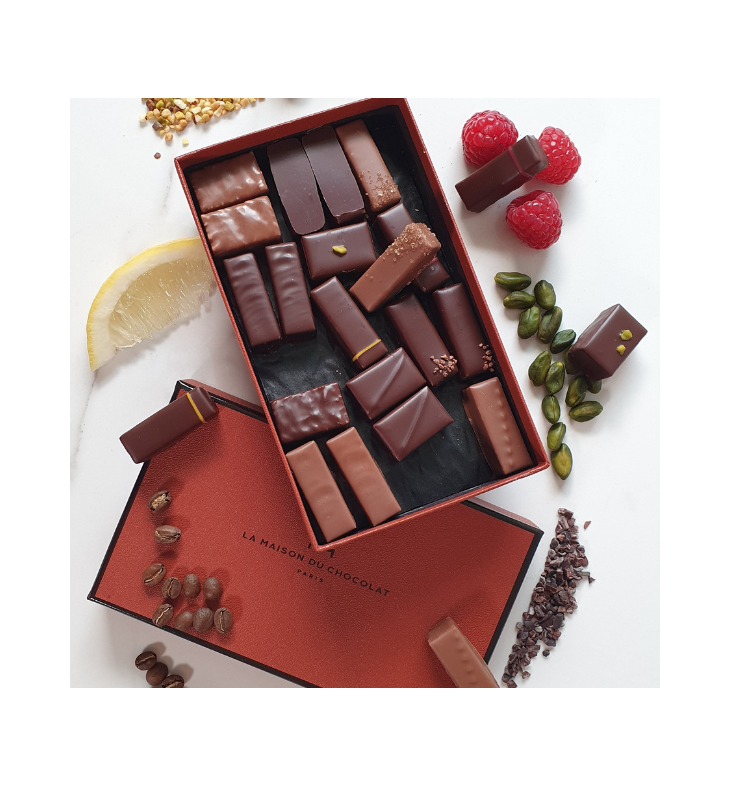 La Maison Du Chocolat Premium Dark and Milk Chocolate Coffret Maison Gift  Box - 40pcs Gourmet French Chocolate