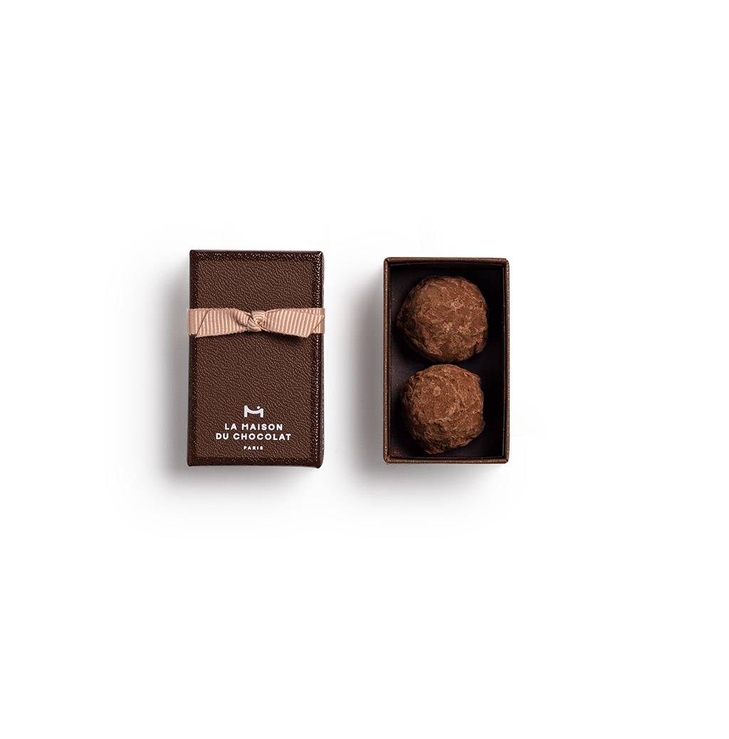 Coffret Mini-Maison 2 Truffes Chocolat Nature