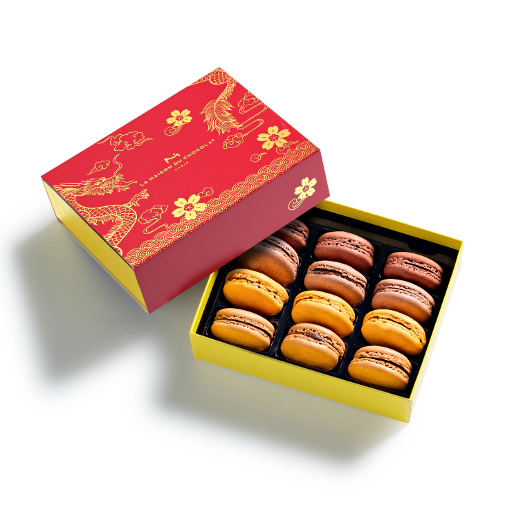 Year of the Dragon 12 Piece Macarons