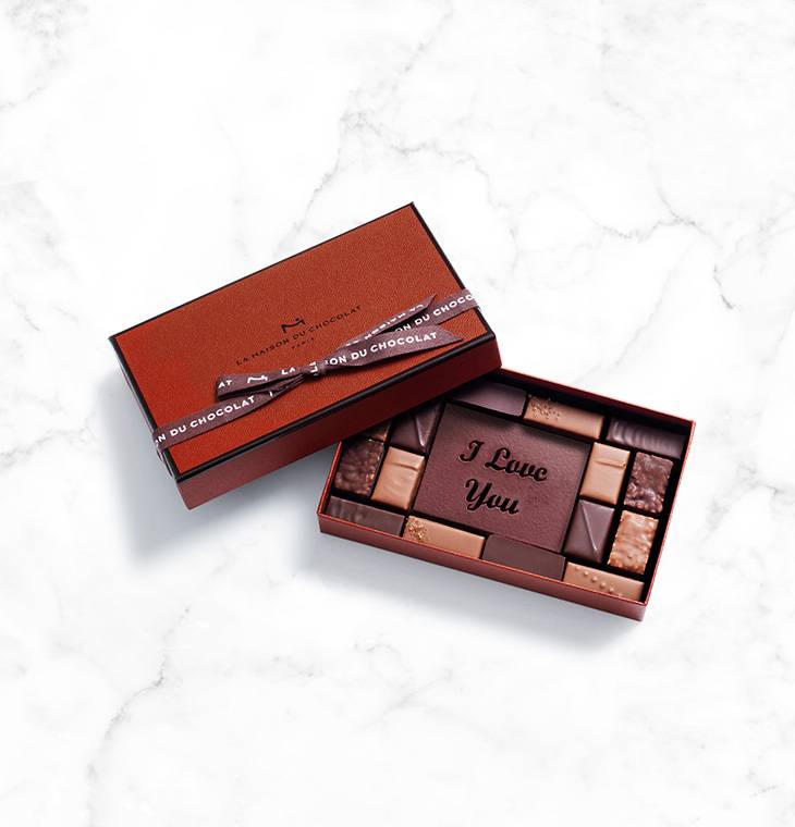 Coffret "I Love You" 16 chocolats | La Maison du Chocolat | Idée cadeau romantique | Boiîte de chocolat à offrir | Idée cadeau couple