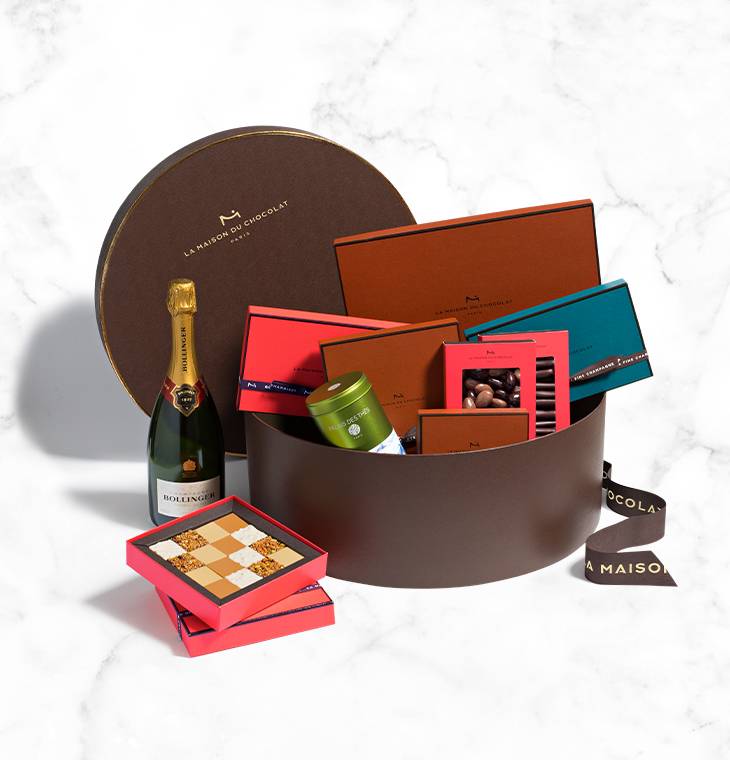 Boite cadeau chocolat "Royal" | La Maison du Chocolat | Boite chapeau chocolat | Coffret cadeau chocolat luxe | Cadeau chocolat prestige